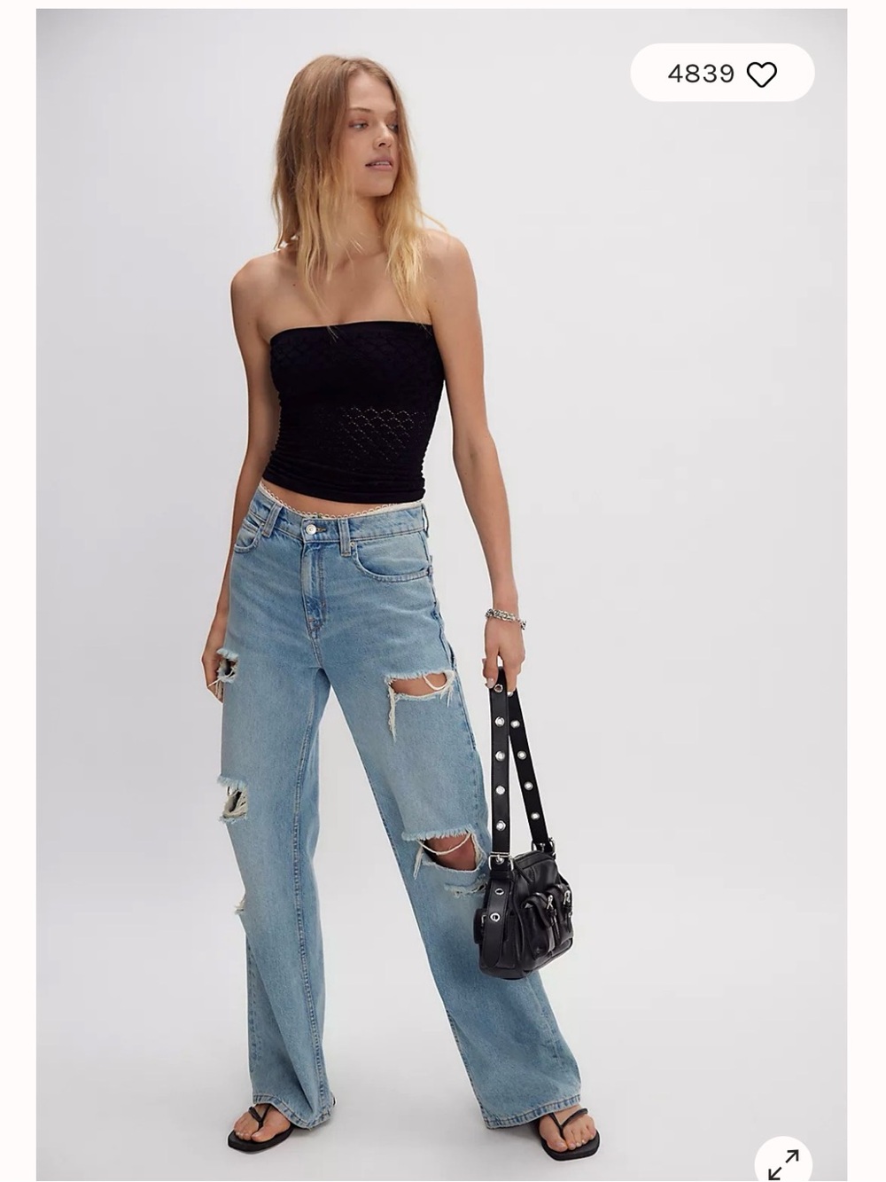 Free People honey textured tube top